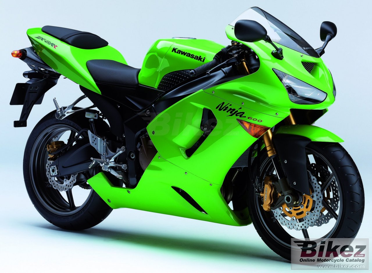 Big Kawasaki ninja zx-6 rr picture and wallpaper from Bikez.com